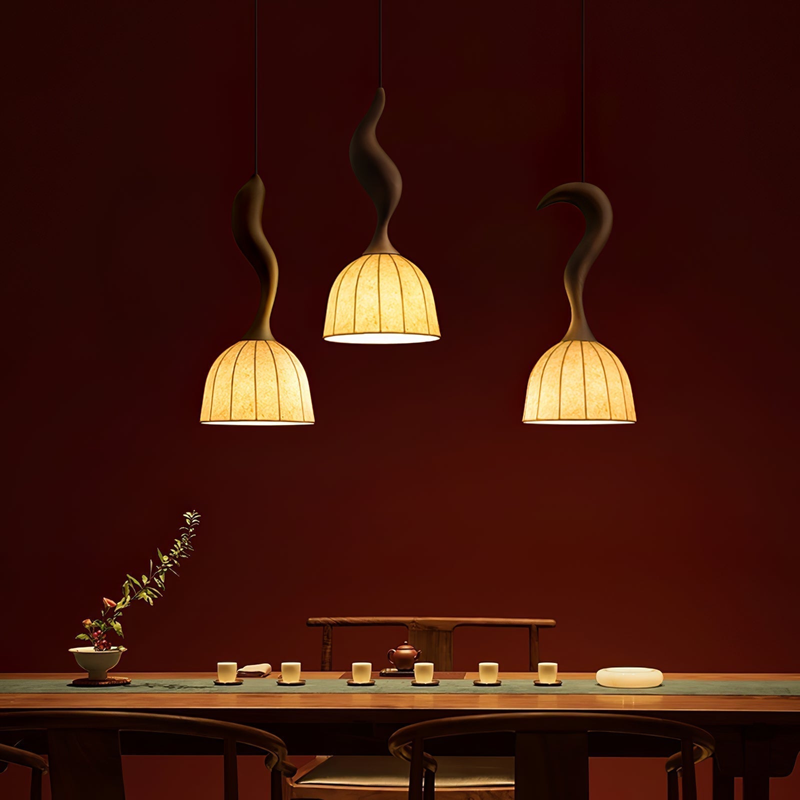 Colire Creativity Twisted Metal Wood Pendant Light - Lamp Outdoor