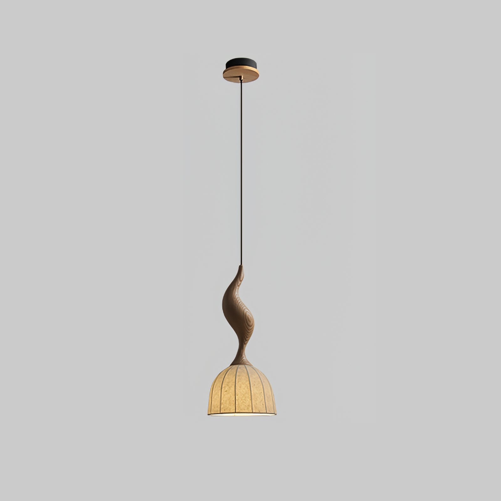 Colire Creativity Twisted Metal Wood Pendant Light - Lamp Outdoor
