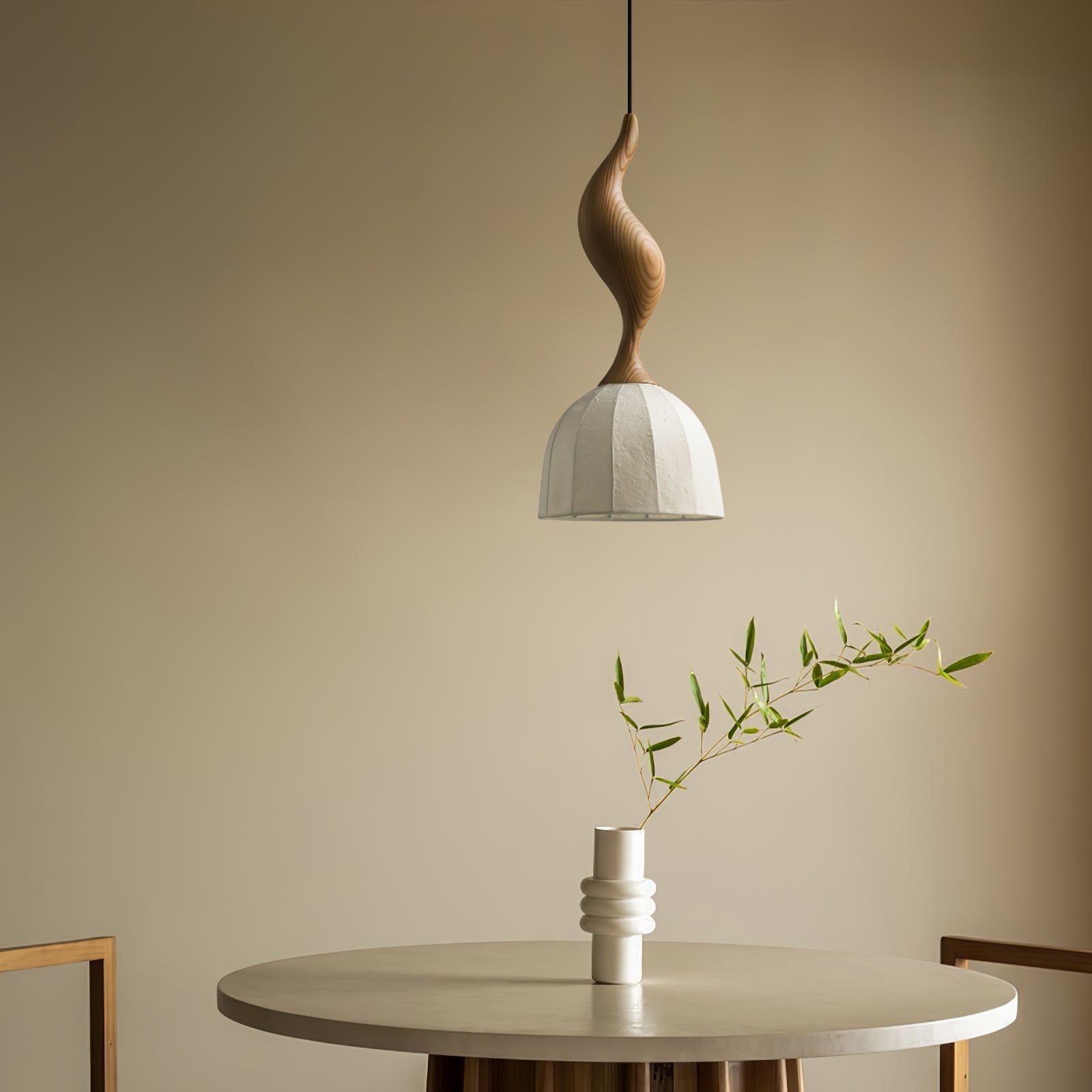 Colire Creativity Twisted Metal Wood Pendant Light - Lamp Outdoor