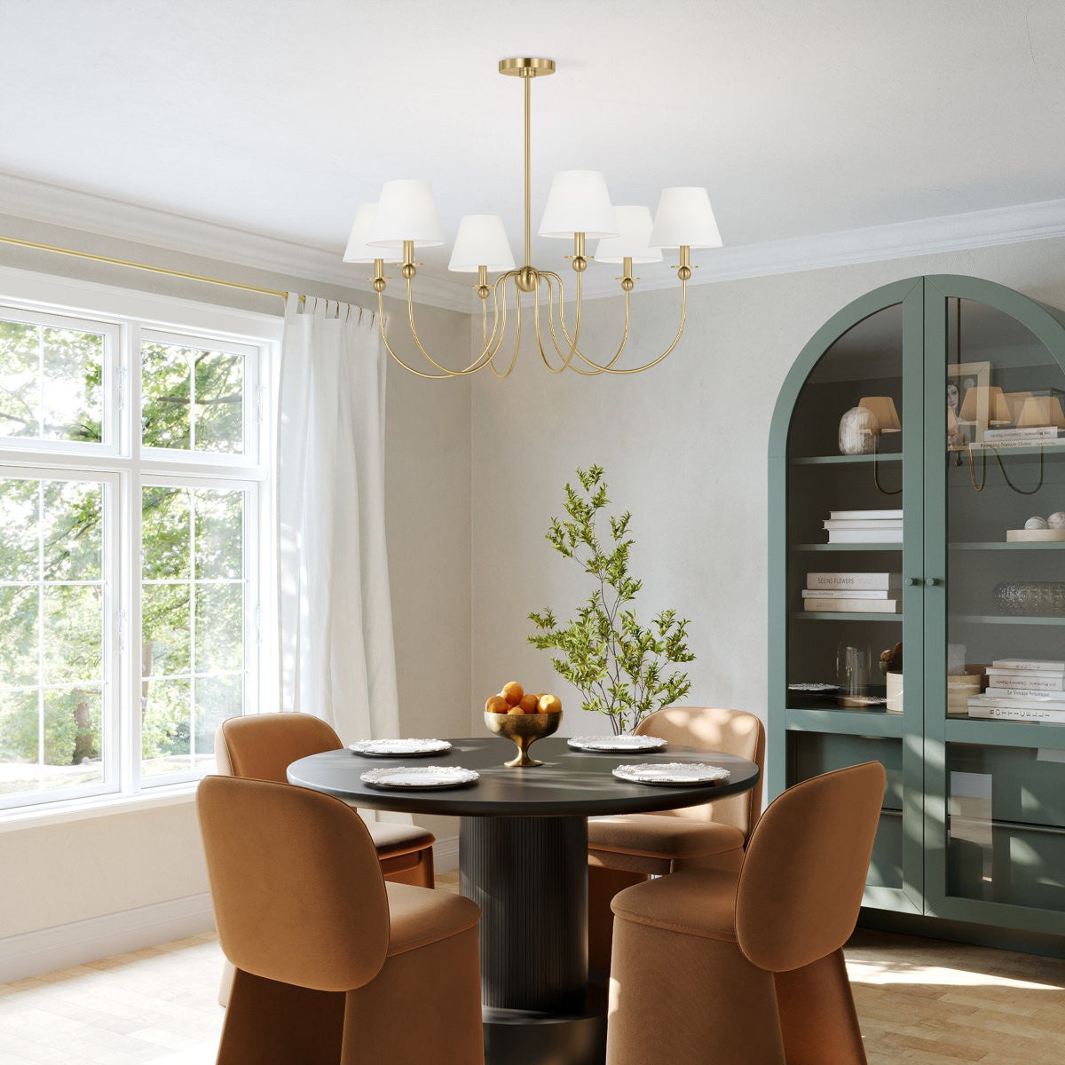 Elsay Contemporary Brass Chandelier