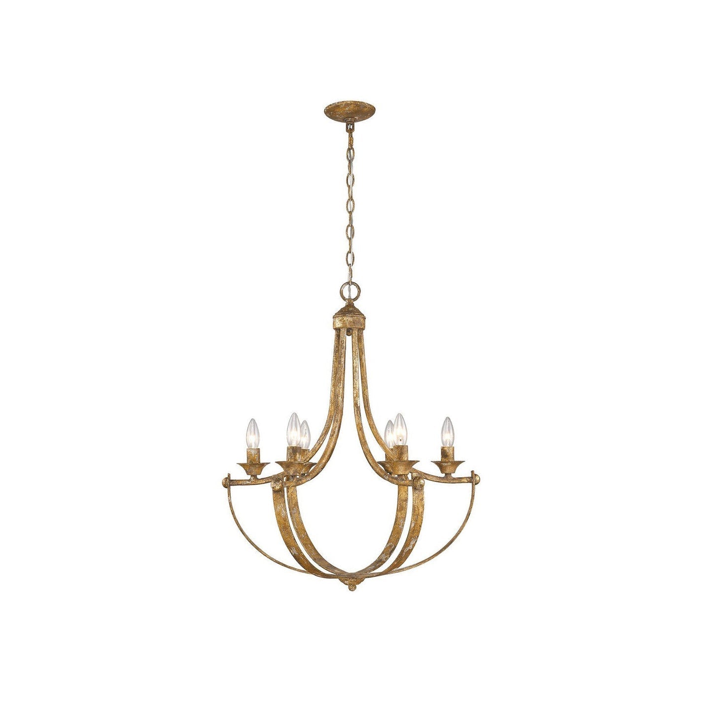 Elyndra Contemporary Brass Chandelier