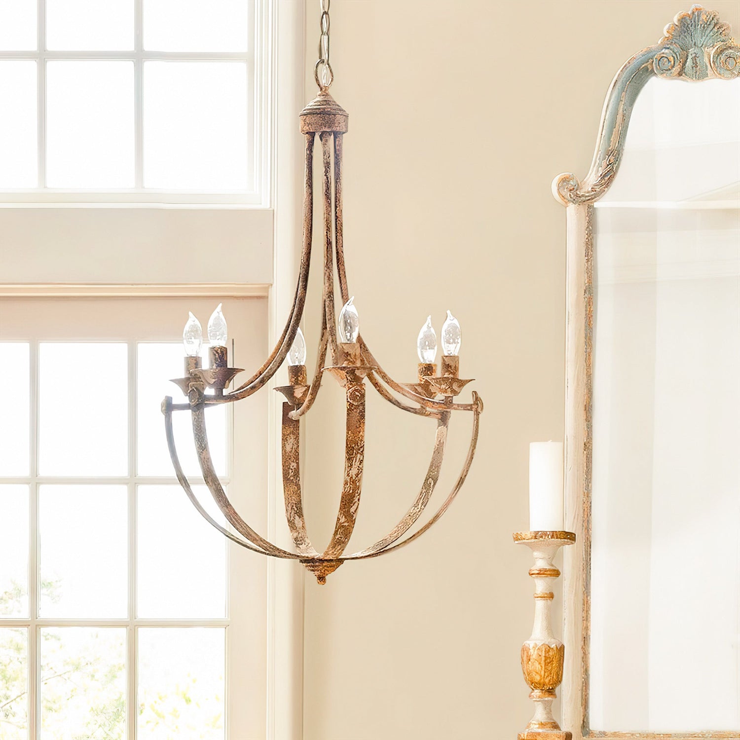 Elyndra Contemporary Brass Chandelier