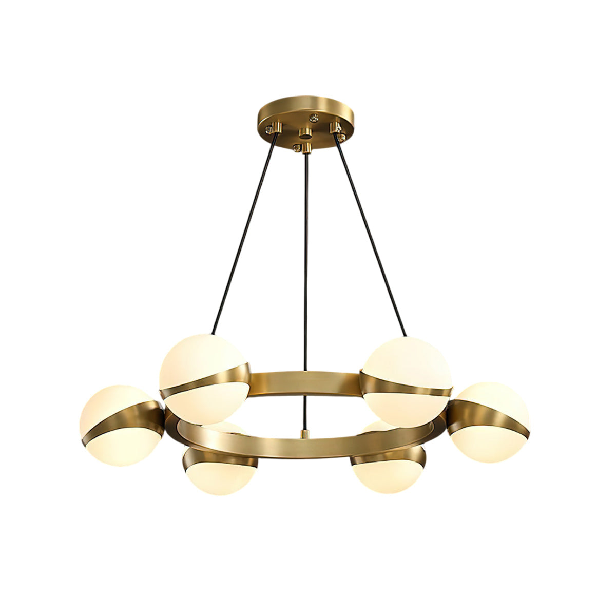 Elysian Contemporary Brass Chandelier