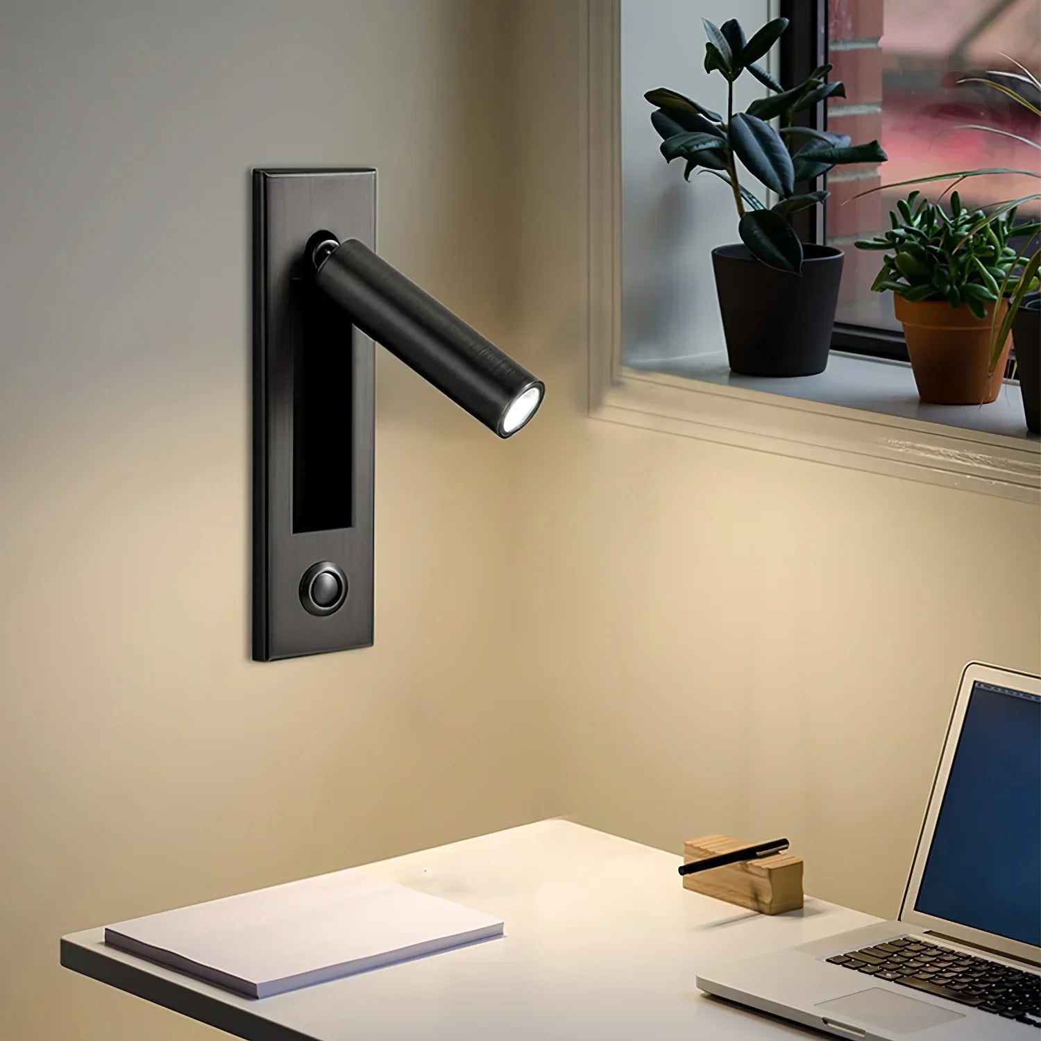 Arisha Modern Rotatable Bedside Sconce, Cylindrical/Square - Lamp Outdoor