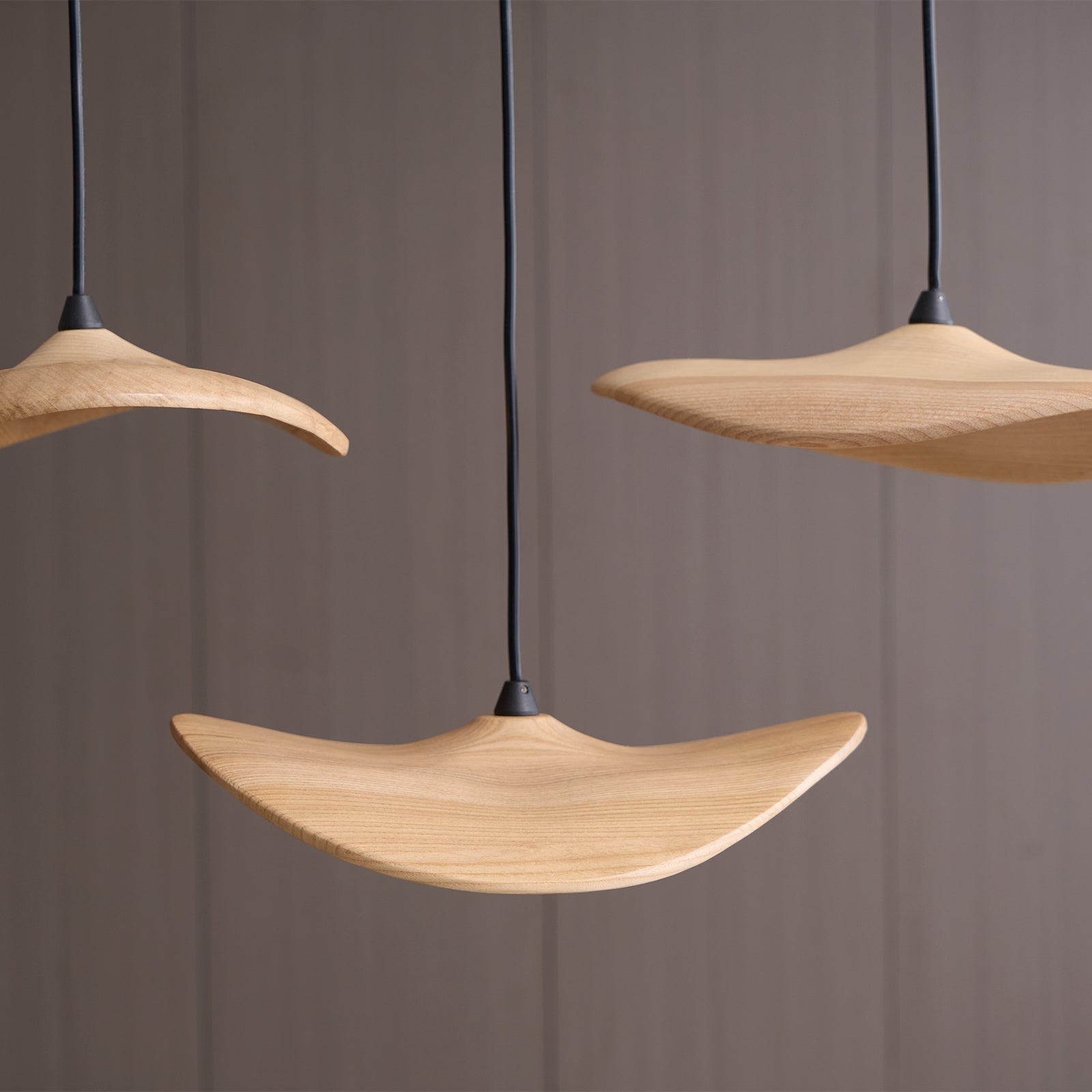 Abbott Modern Minimalist Empty Leaf Metal Wood Chandelier - Lamp Outdoor