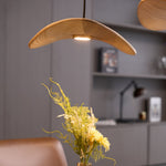 Abbott Modern Minimalist Empty Leaf Metal Wood Chandelier - Lamp Outdoor