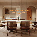 Abbott Modern Minimalist Empty Leaf Metal Wood Chandelier - Lamp Outdoor