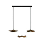 Abbott Modern Minimalist Empty Leaf Metal Wood Chandelier - Lamp Outdoor