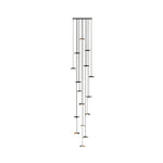 Abbott Modern Minimalist Empty Leaf Metal Wood Chandelier - Lamp Outdoor