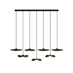 Abbott Modern Minimalist Empty Leaf Metal Wood Chandelier - Lamp Outdoor