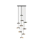 Abbott Modern Minimalist Empty Leaf Metal Wood Chandelier - Lamp Outdoor