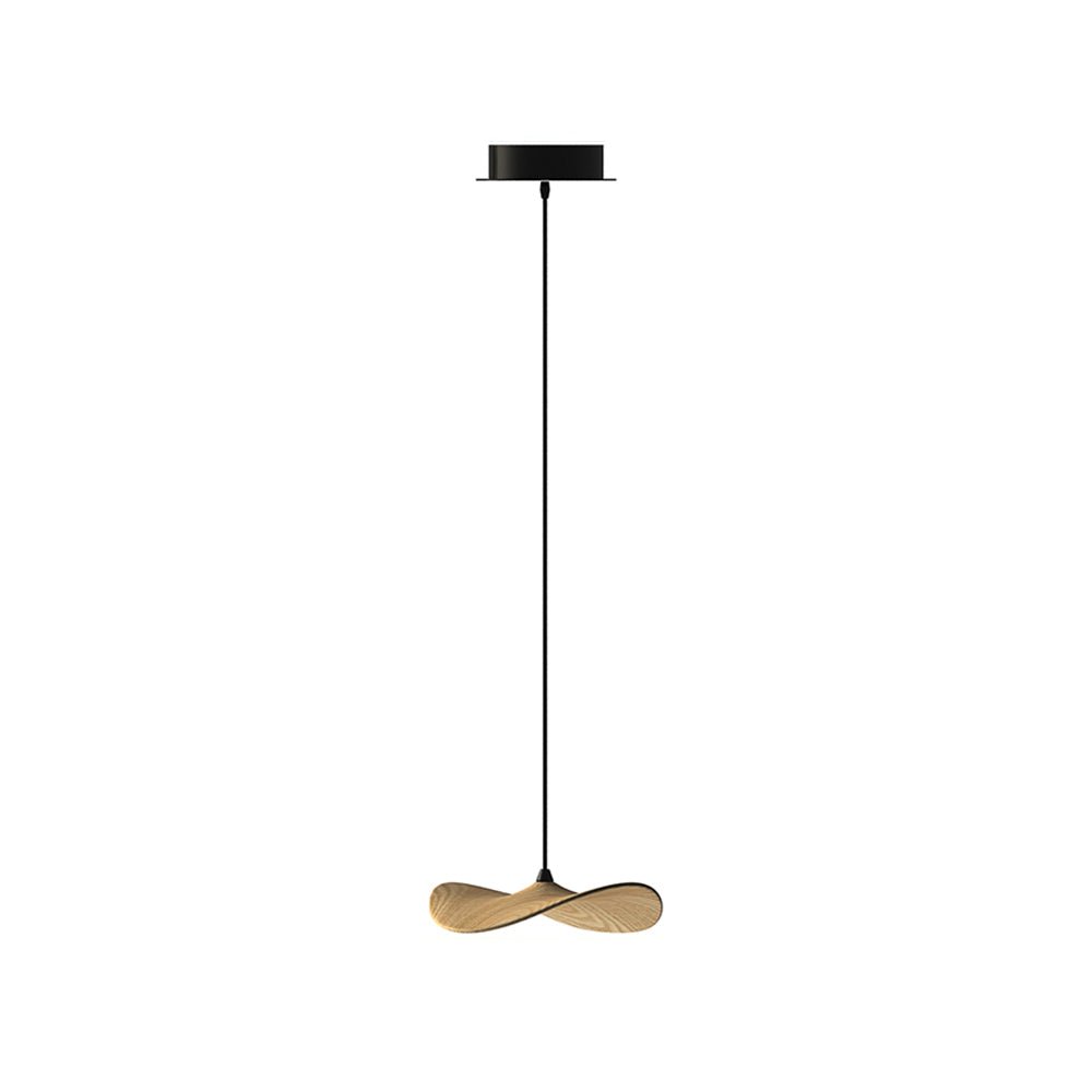Abbott Modern Minimalist Empty Leaf Metal Wood Chandelier - Lamp Outdoor