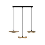 Abbott Modern Minimalist Empty Leaf Metal Wood Chandelier - Lamp Outdoor