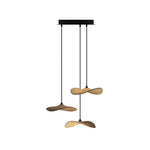 Abbott Modern Minimalist Empty Leaf Metal Wood Chandelier - Lamp Outdoor