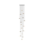Abbott Modern Minimalist Empty Leaf Metal Wood Chandelier - Lamp Outdoor
