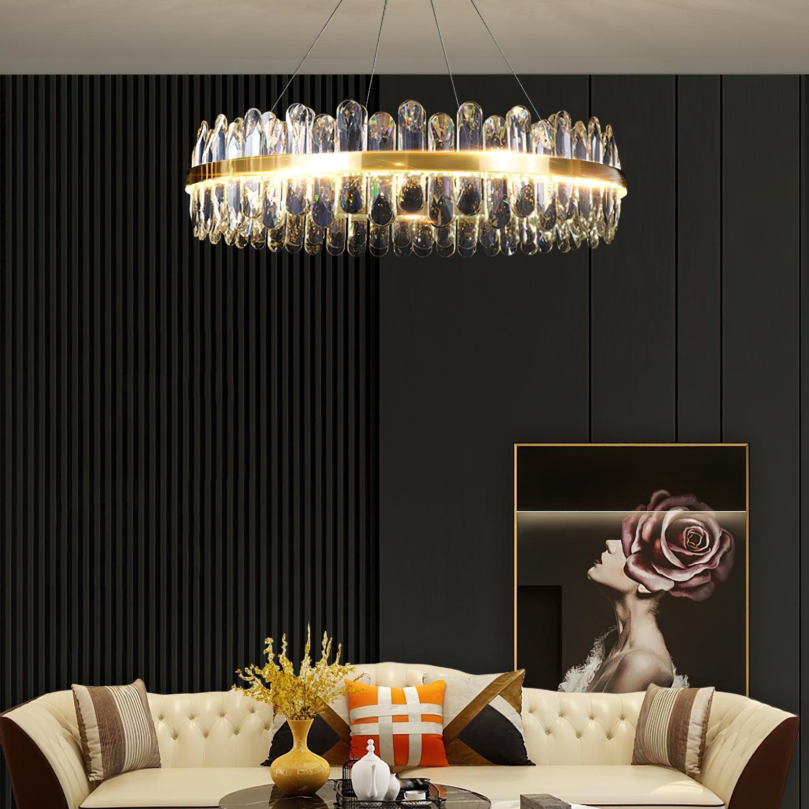 Lyvenisra Postmodern Luxury Crystal Metal Chandelier - Lamp Outdoor