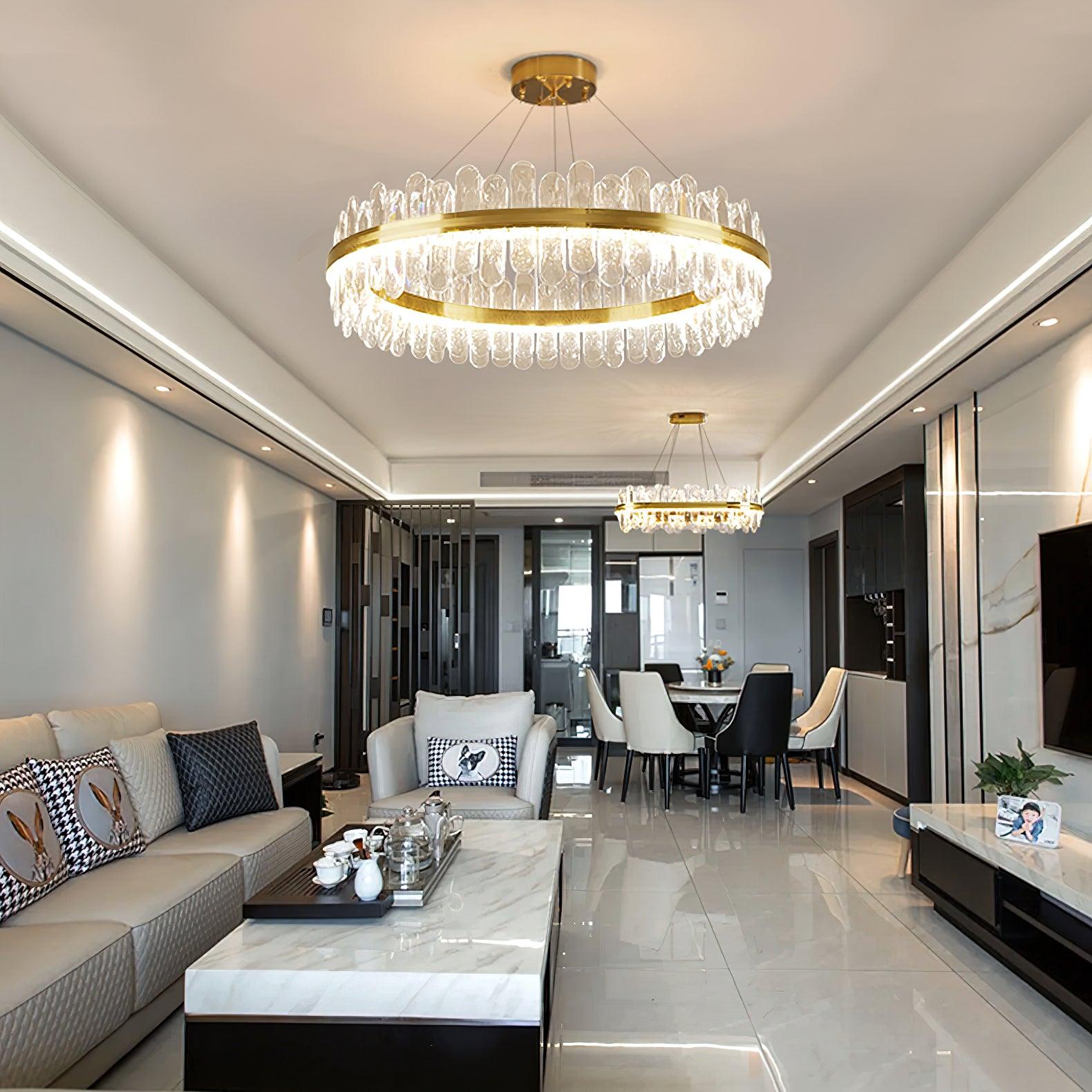 Lyvenisra Postmodern Luxury Crystal Metal Chandelier - Lamp Outdoor