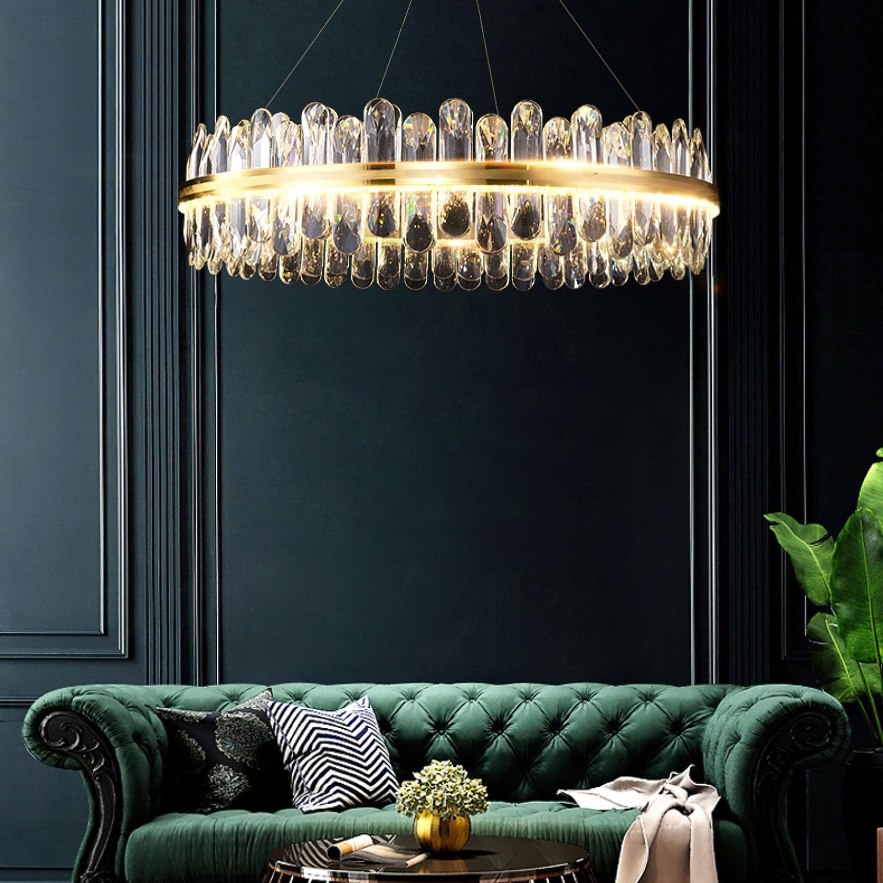Lyvenisra Postmodern Luxury Crystal Metal Chandelier - Lamp Outdoor
