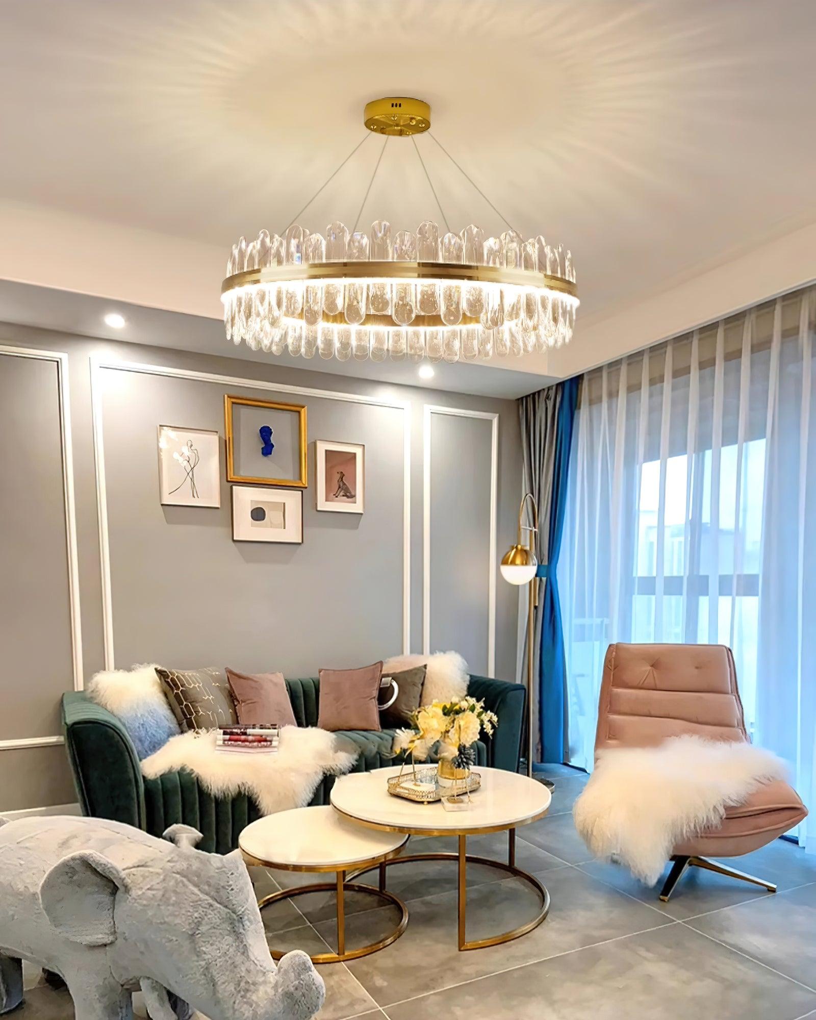 Lyvenisra Postmodern Luxury Crystal Metal Chandelier - Lamp Outdoor