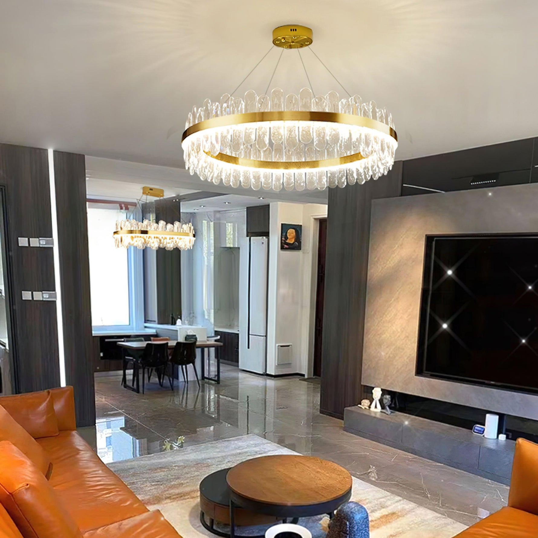 Lyvenisra Postmodern Luxury Crystal Metal Chandelier - Lamp Outdoor