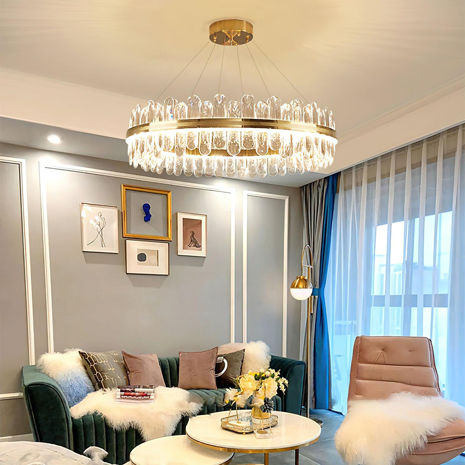 Lyvenisra Postmodern Luxury Crystal Metal Chandelier - Lamp Outdoor