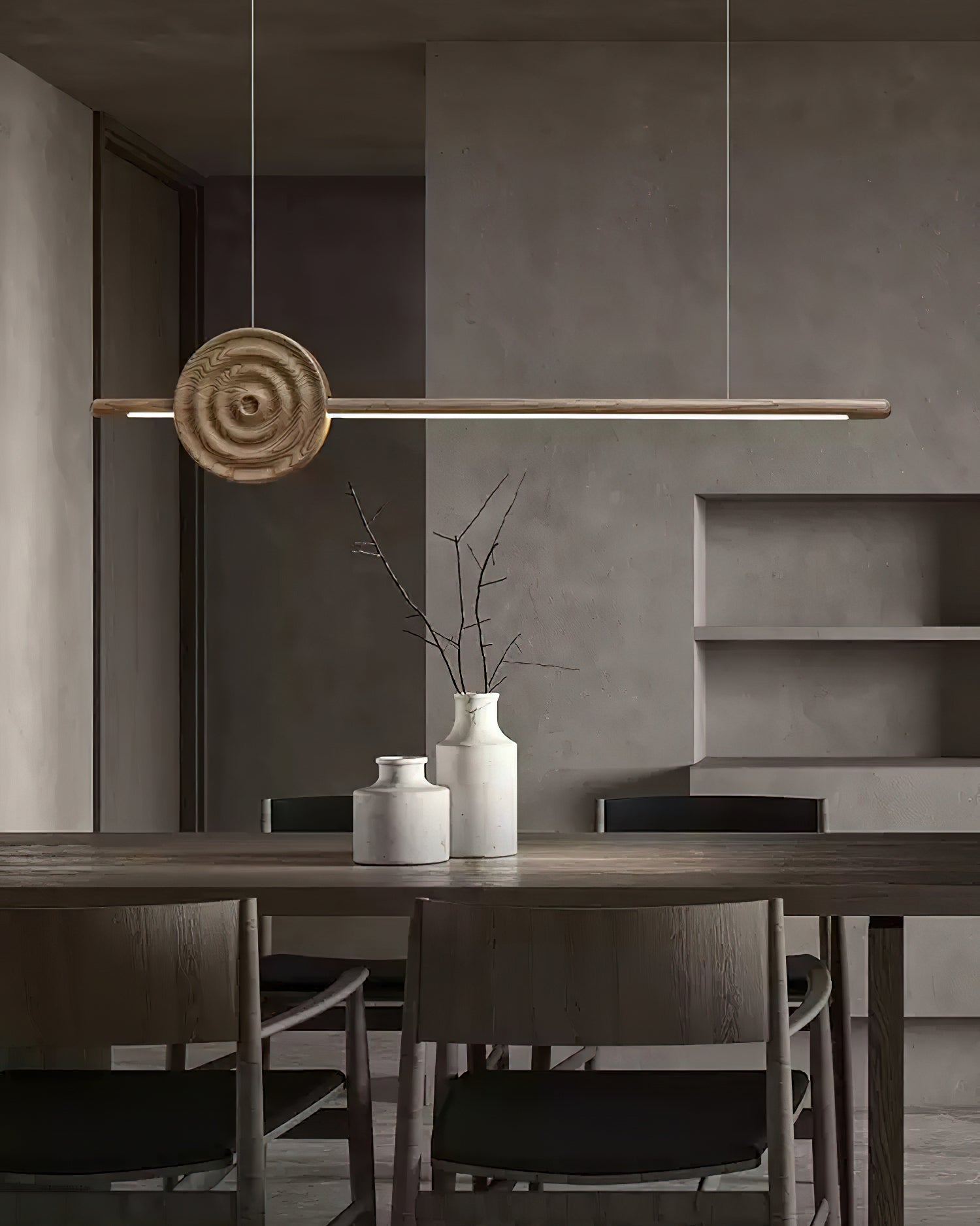 Aurora Chandelier Erhu Wood - Lamp Outdoor