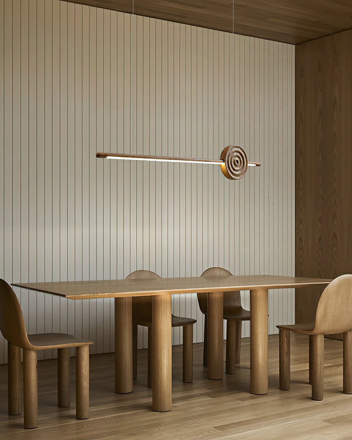 Aurora Chandelier Erhu Wood - Lamp Outdoor