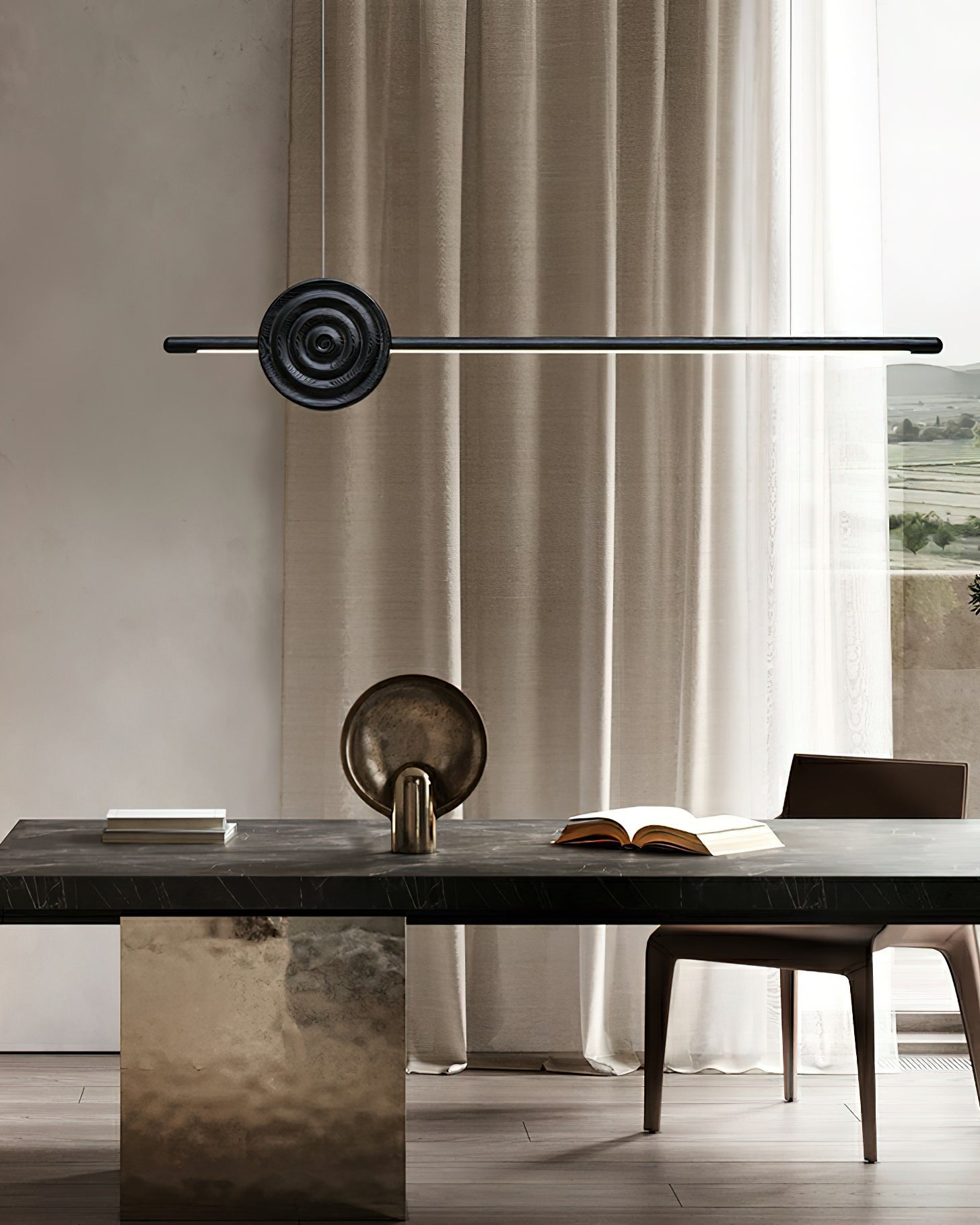 Aurora Chandelier Erhu Wood - Lamp Outdoor