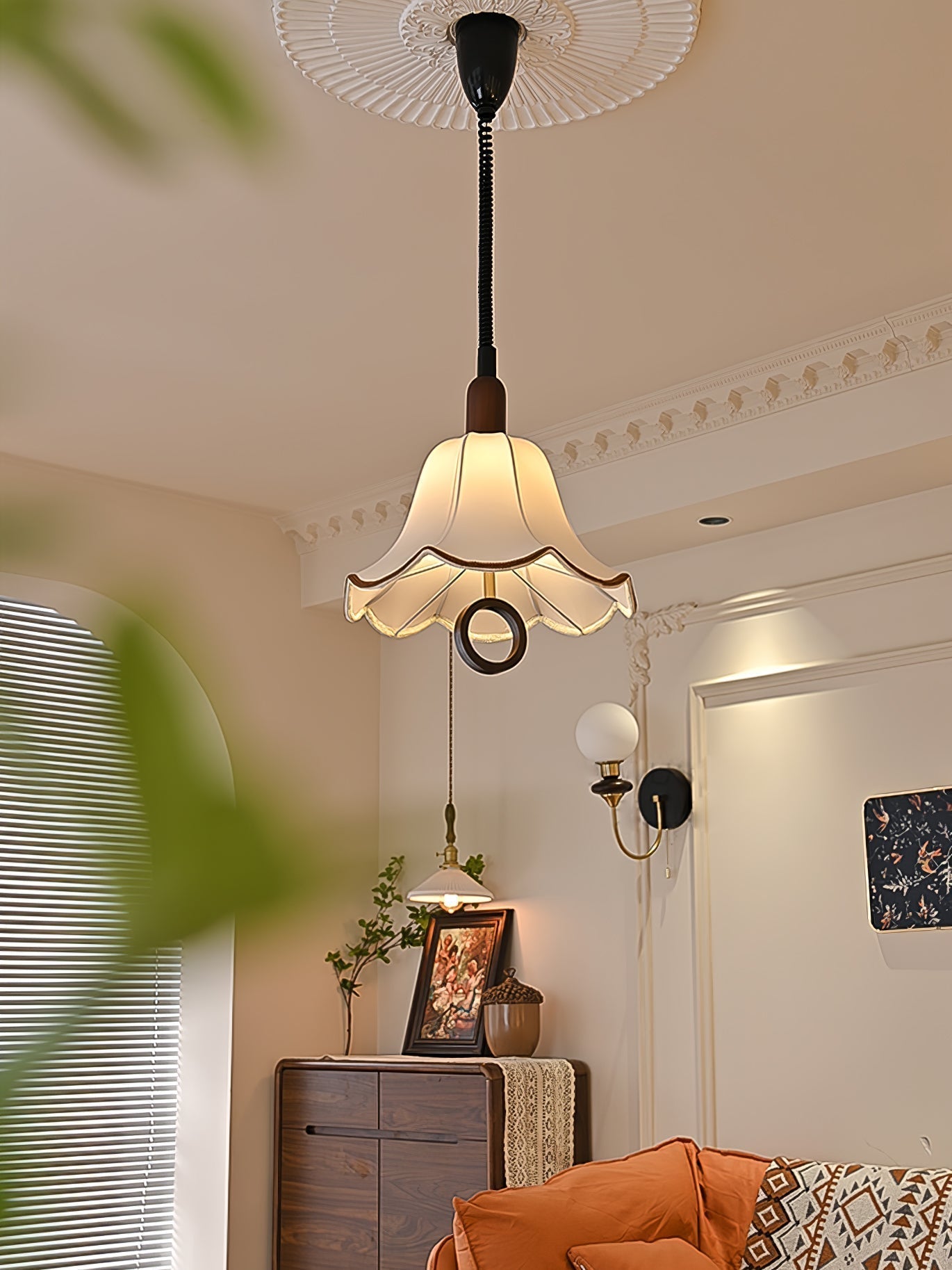 Eryn Fabric Pendant Light - Lamp Outdoor