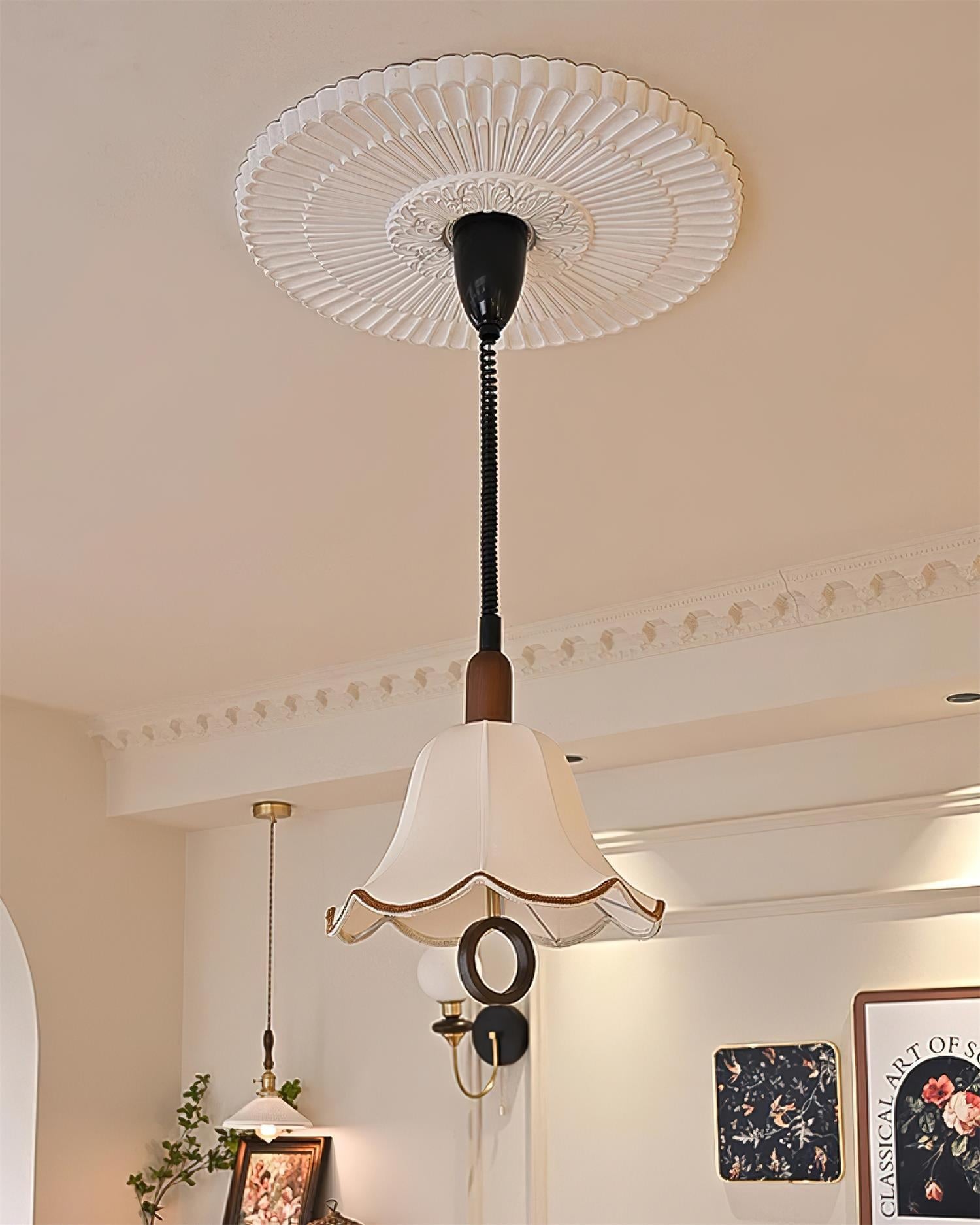 Eryn Fabric Pendant Light - Lamp Outdoor