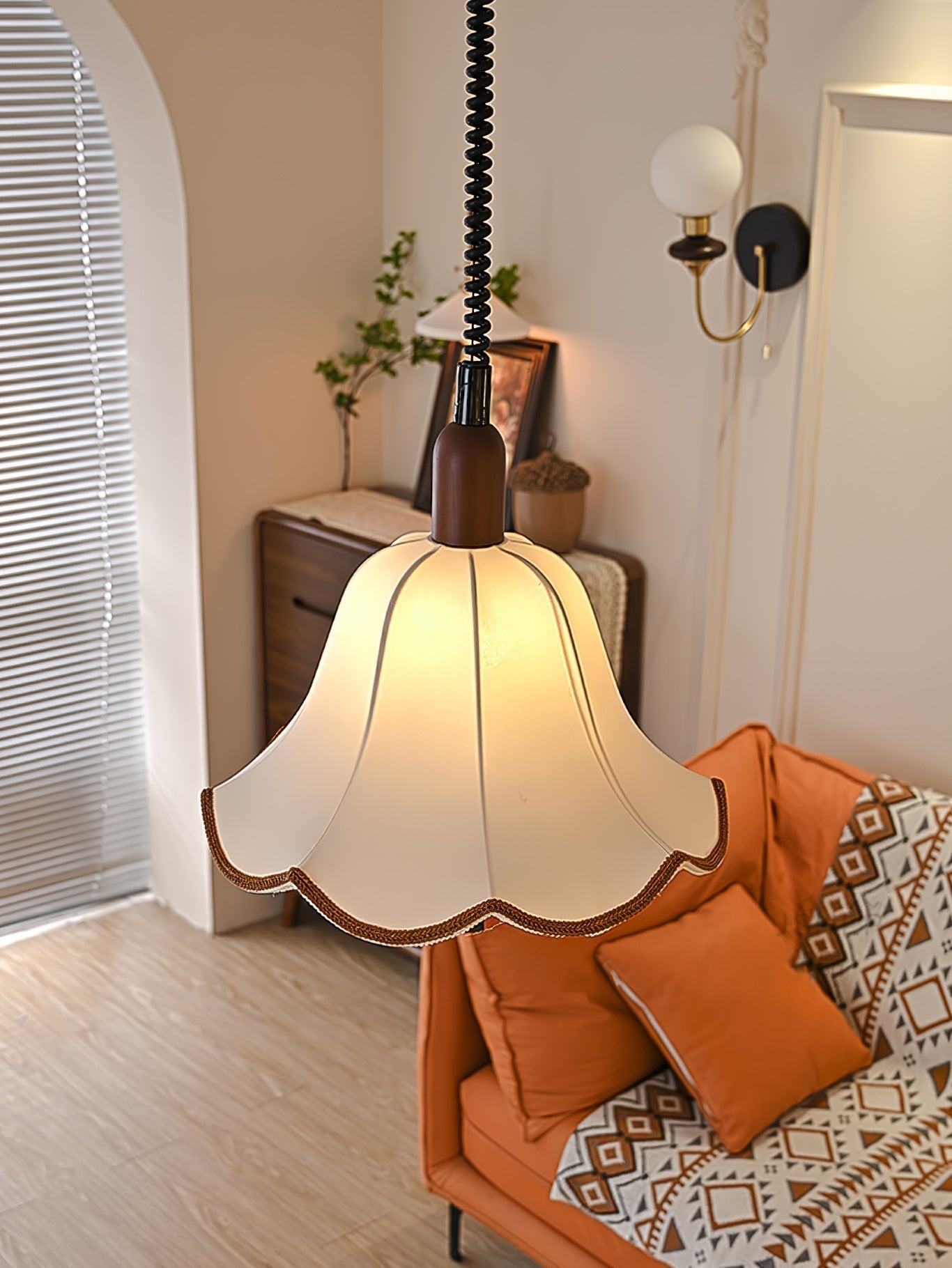 Eryn Fabric Pendant Light - Lamp Outdoor
