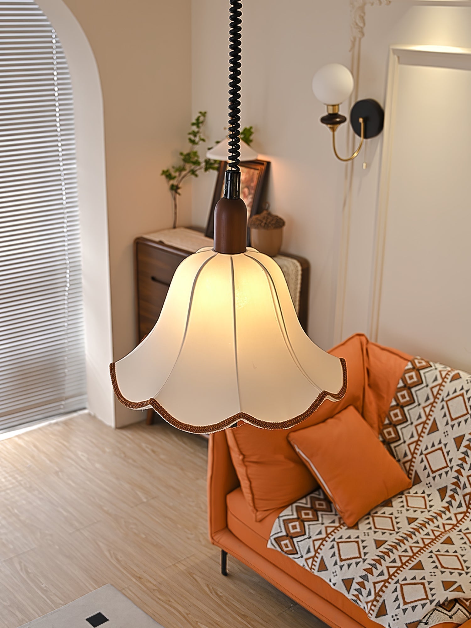 Eryn Fabric Pendant Light - Lamp Outdoor