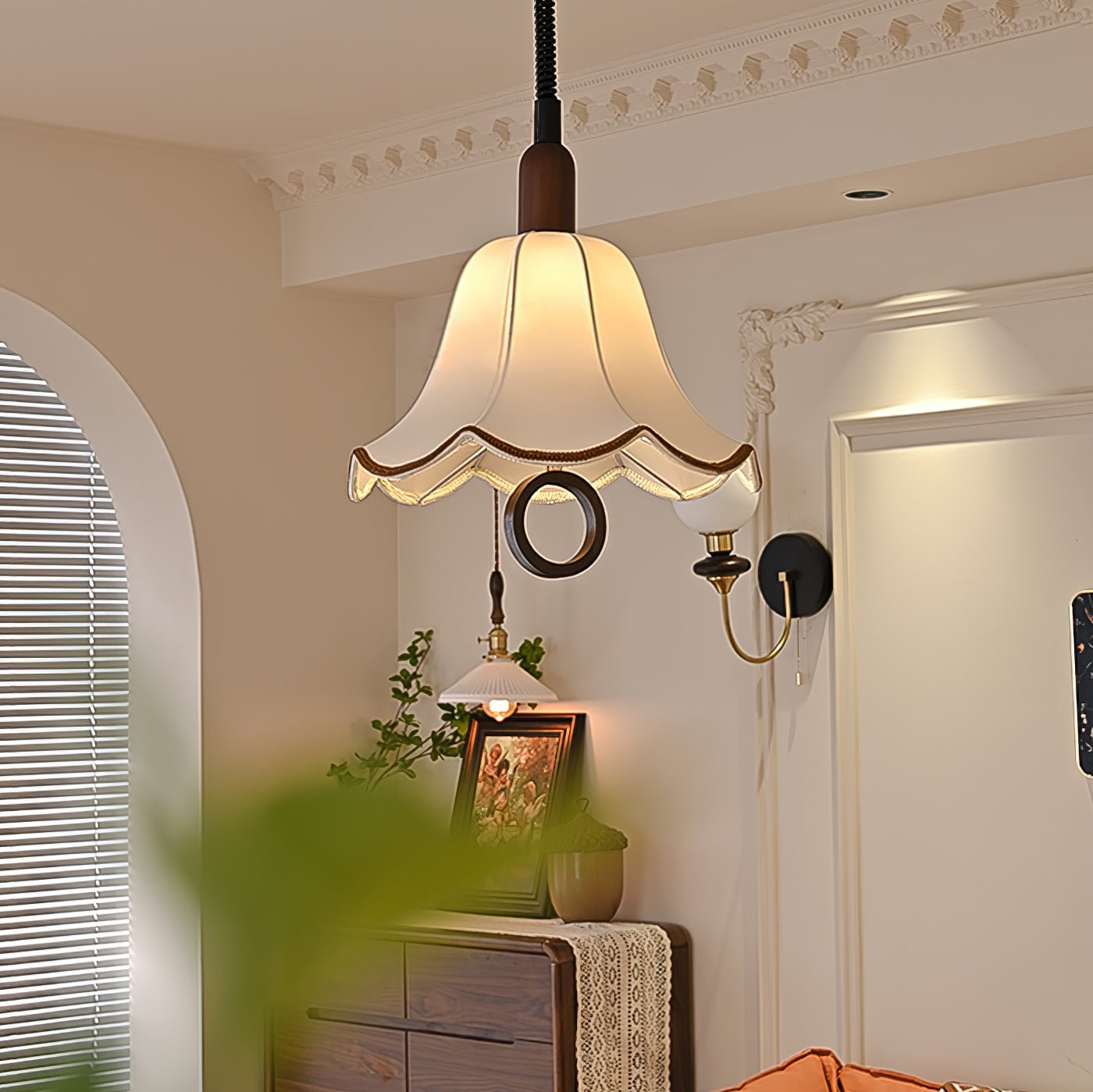 Eryn Fabric Pendant Light - Lamp Outdoor
