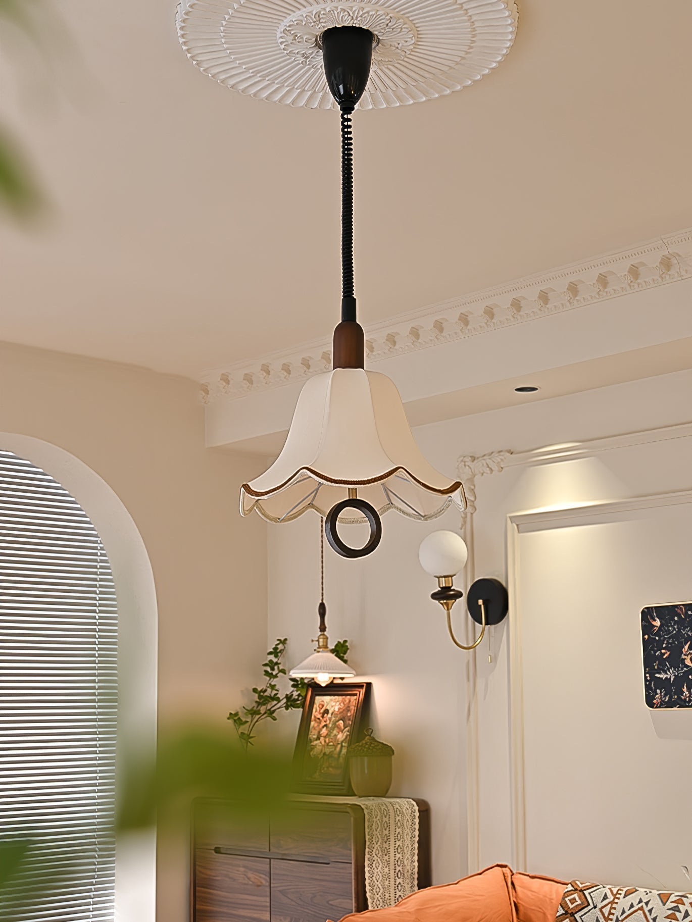 Eryn Fabric Pendant Light - Lamp Outdoor