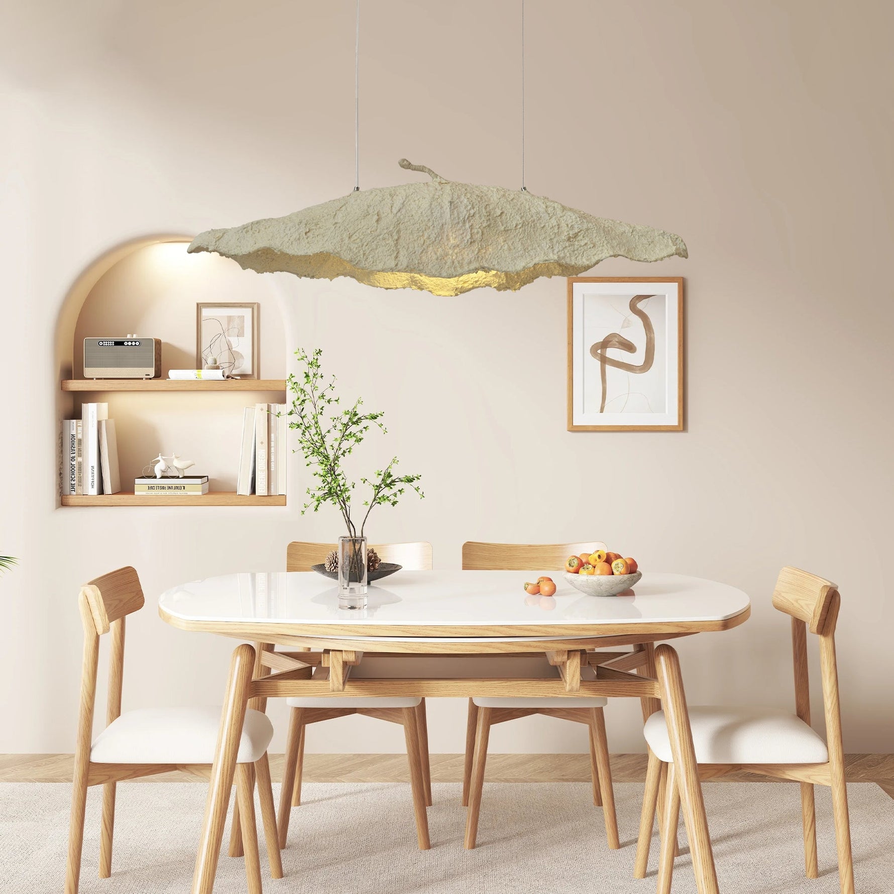Altalis Artisanal Paper Pulp Pendant Light - Lamp Outdoor