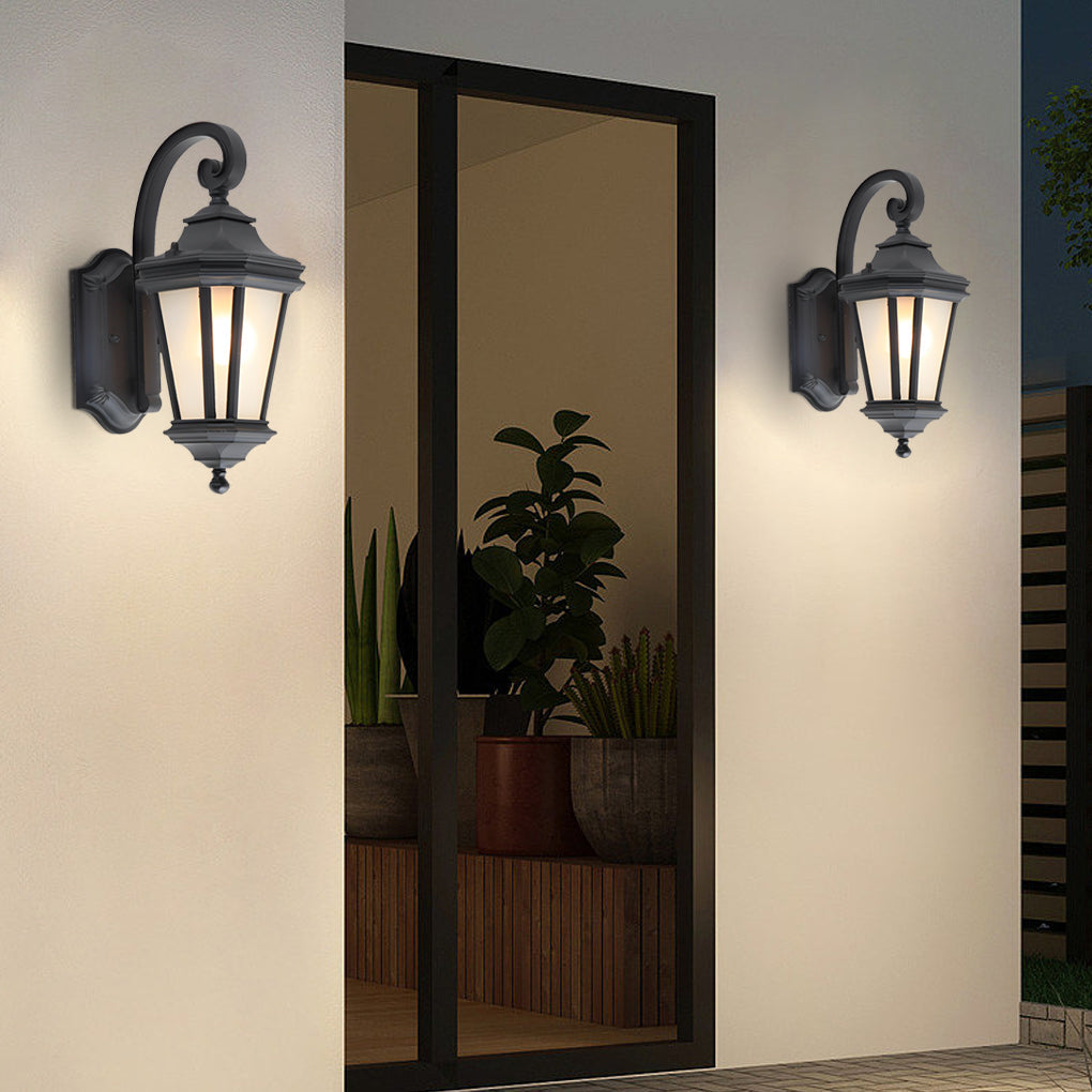 Minimalist Frosted Glass Waterproof European-Style Outdoor Wall Lamp - Lamp Outdoor
