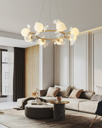 Evenielis Floral Brass Chandelier - Lamp Outdoor