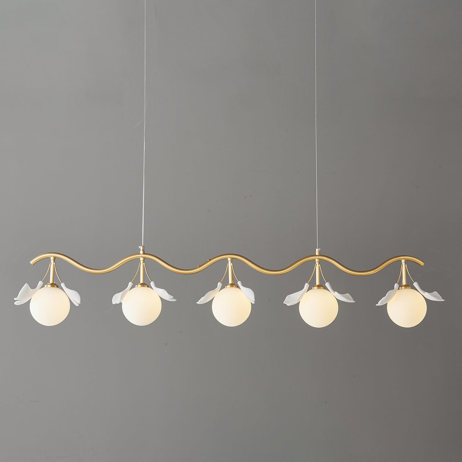 Evenielis Floral Brass Chandelier - Lamp Outdoor