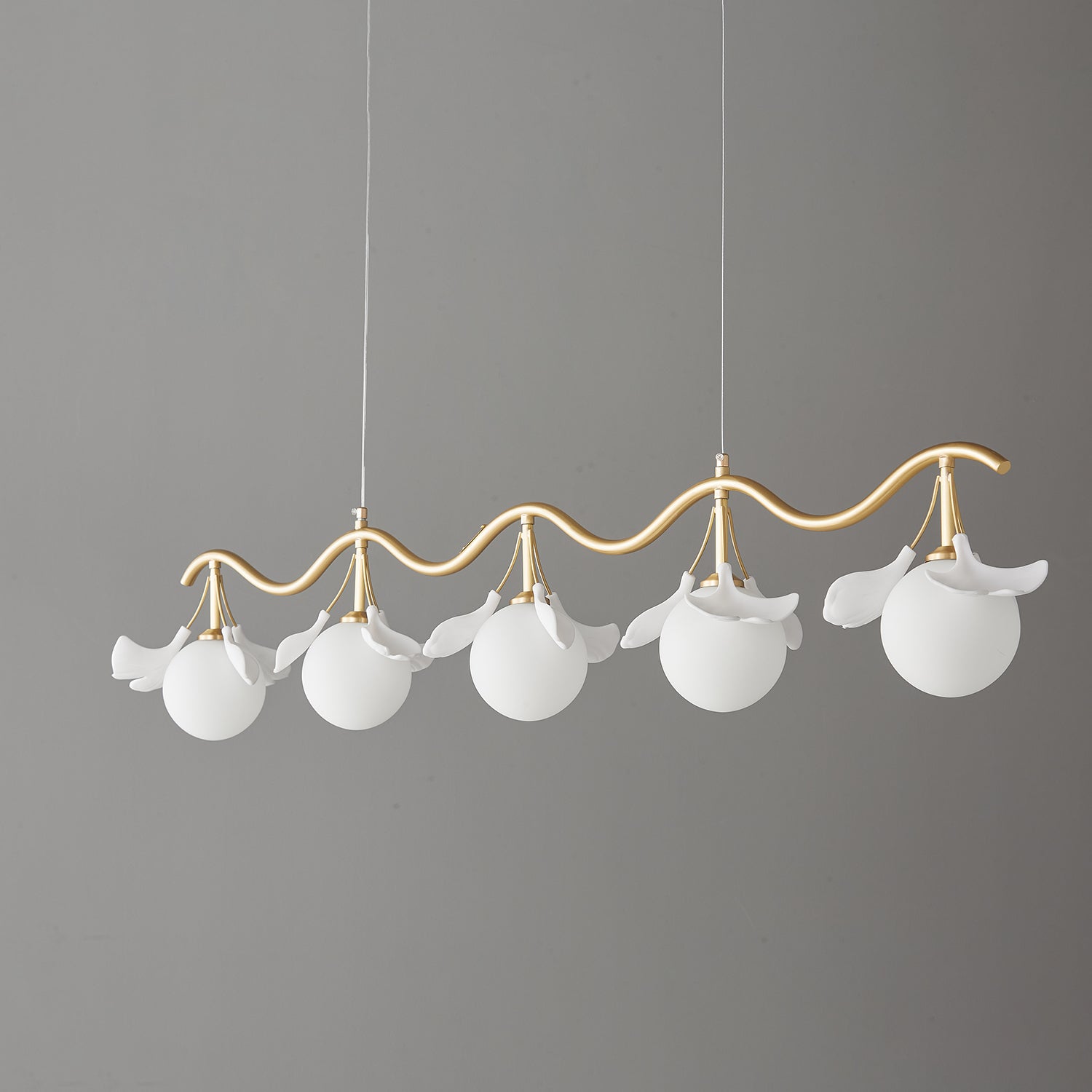 Evenielis Floral Brass Chandelier - Lamp Outdoor