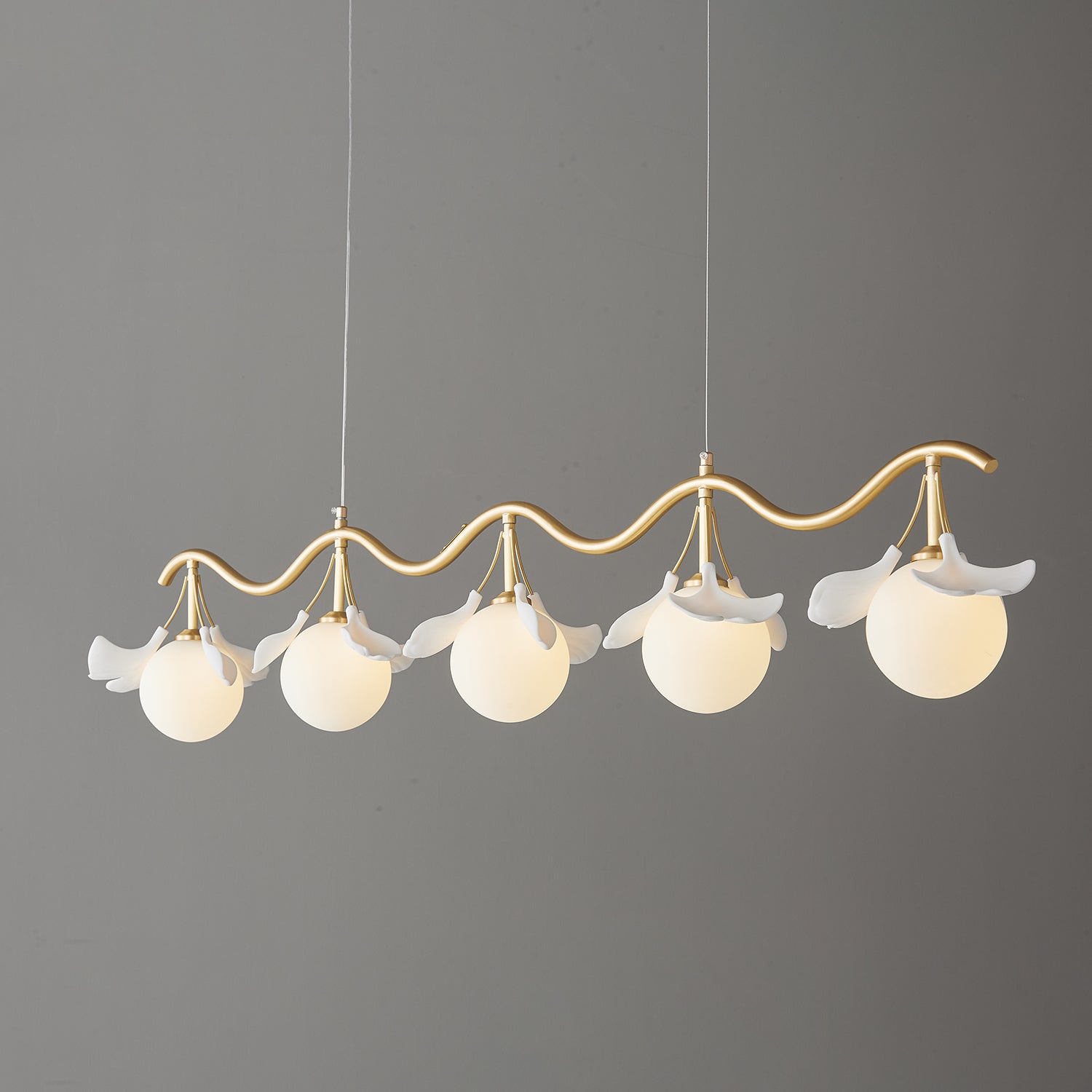 Evenielis Floral Brass Chandelier - Lamp Outdoor