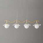 Evenielis Floral Brass Chandelier - Lamp Outdoor