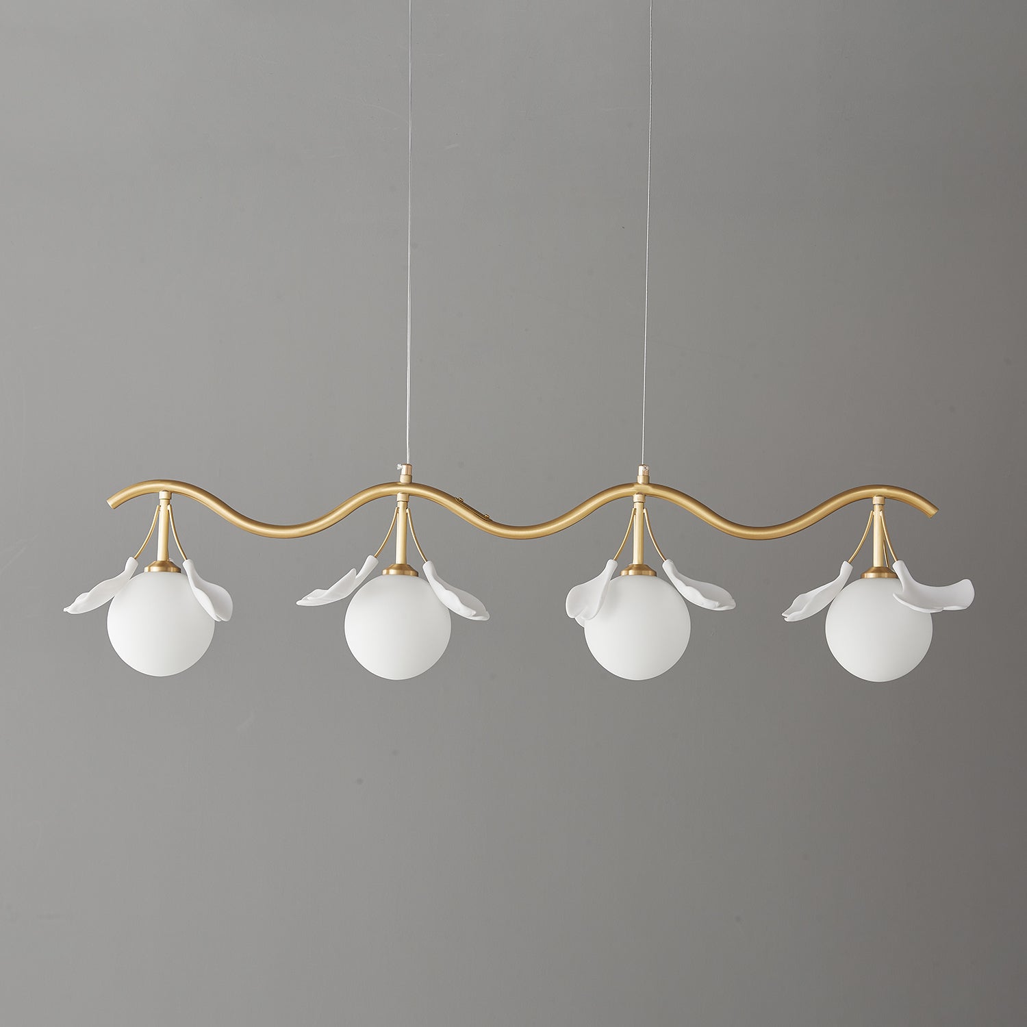 Evenielis Floral Brass Chandelier - Lamp Outdoor