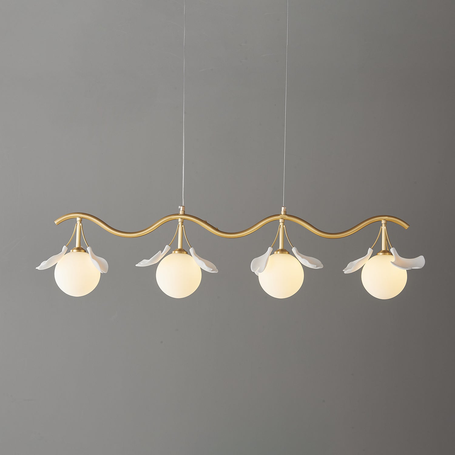 Evenielis Floral Brass Chandelier - Lamp Outdoor