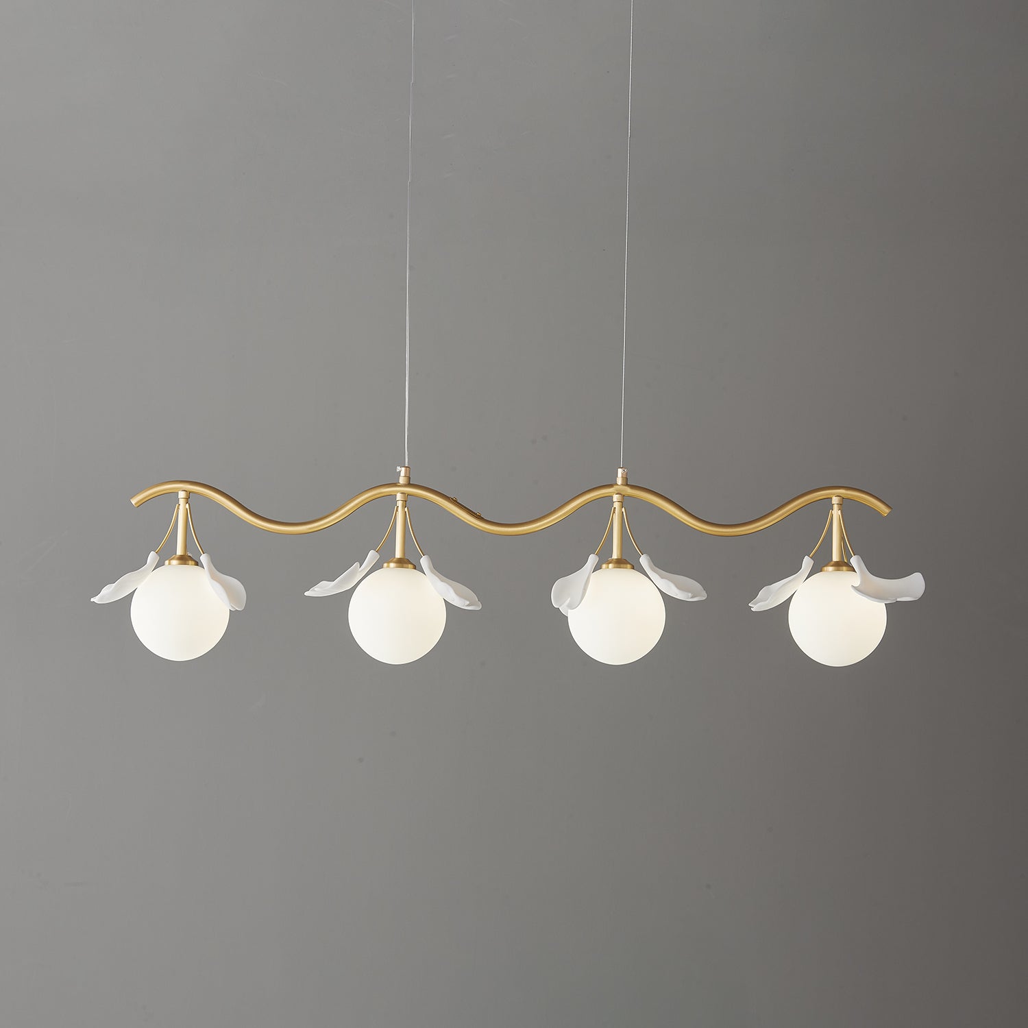 Evenielis Floral Brass Chandelier - Lamp Outdoor