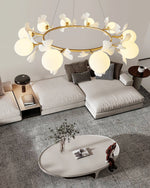 Evenielis Floral Brass Chandelier - Lamp Outdoor