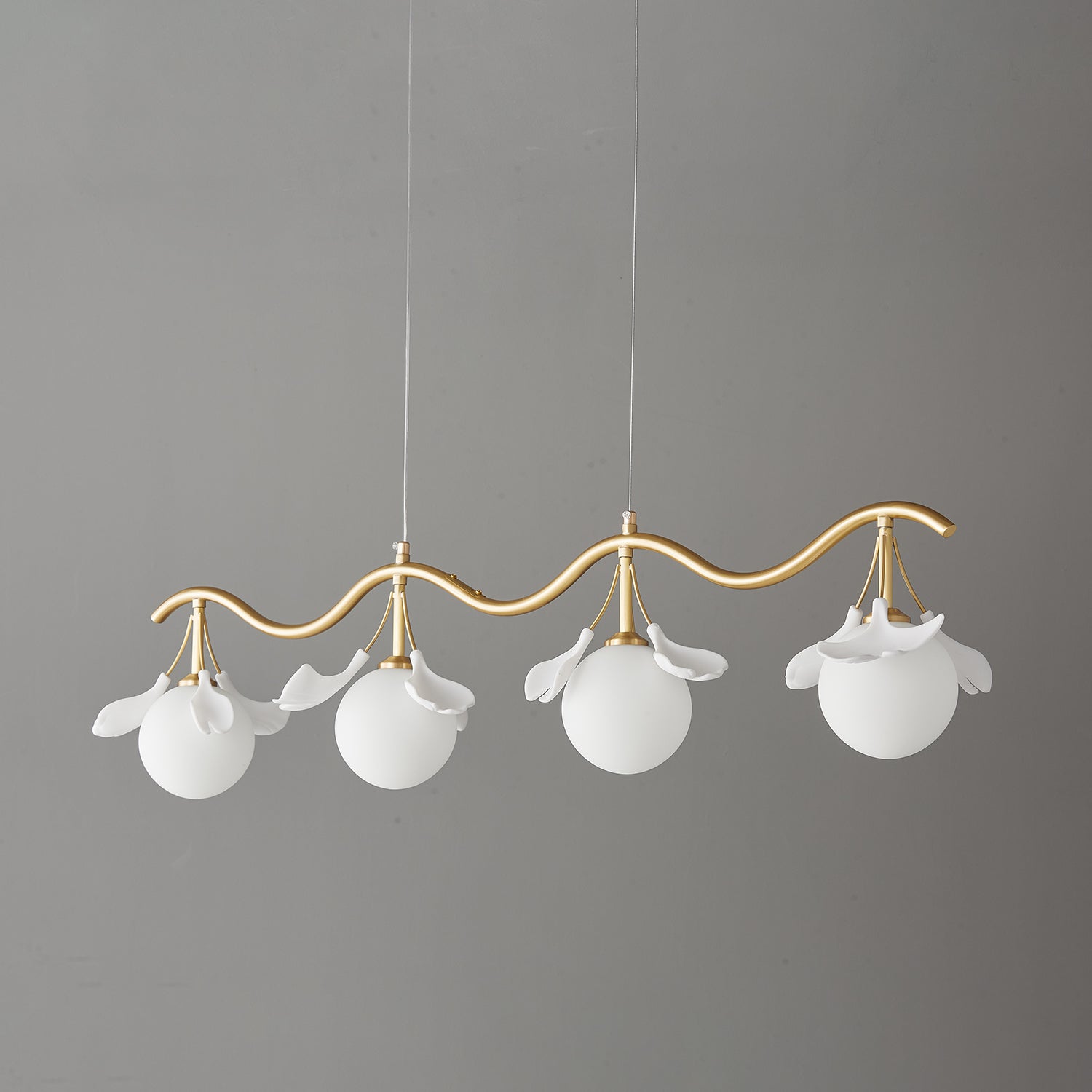 Evenielis Floral Brass Chandelier - Lamp Outdoor