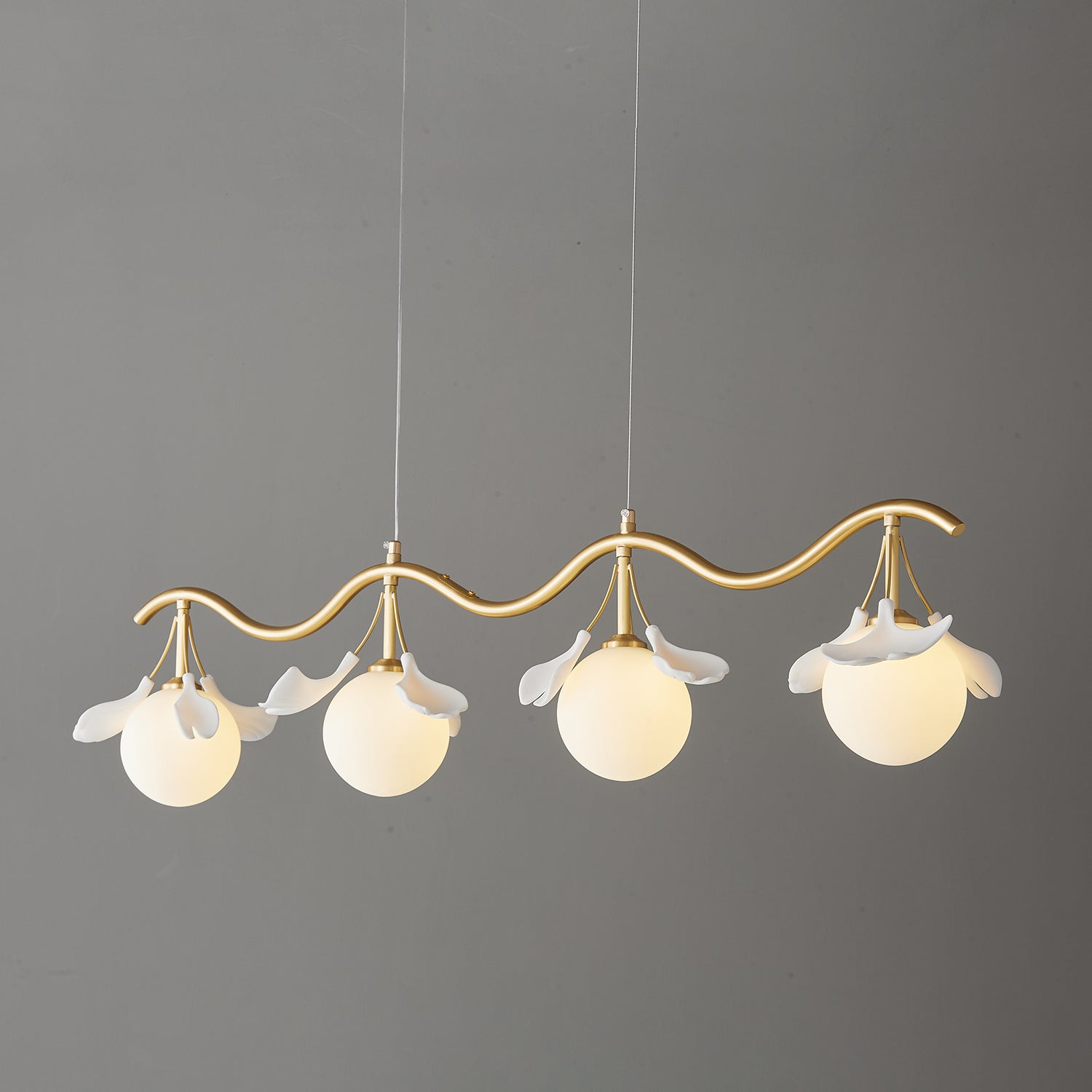 Evenielis Floral Brass Chandelier - Lamp Outdoor