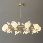 Evenielis Floral Brass Chandelier - Lamp Outdoor