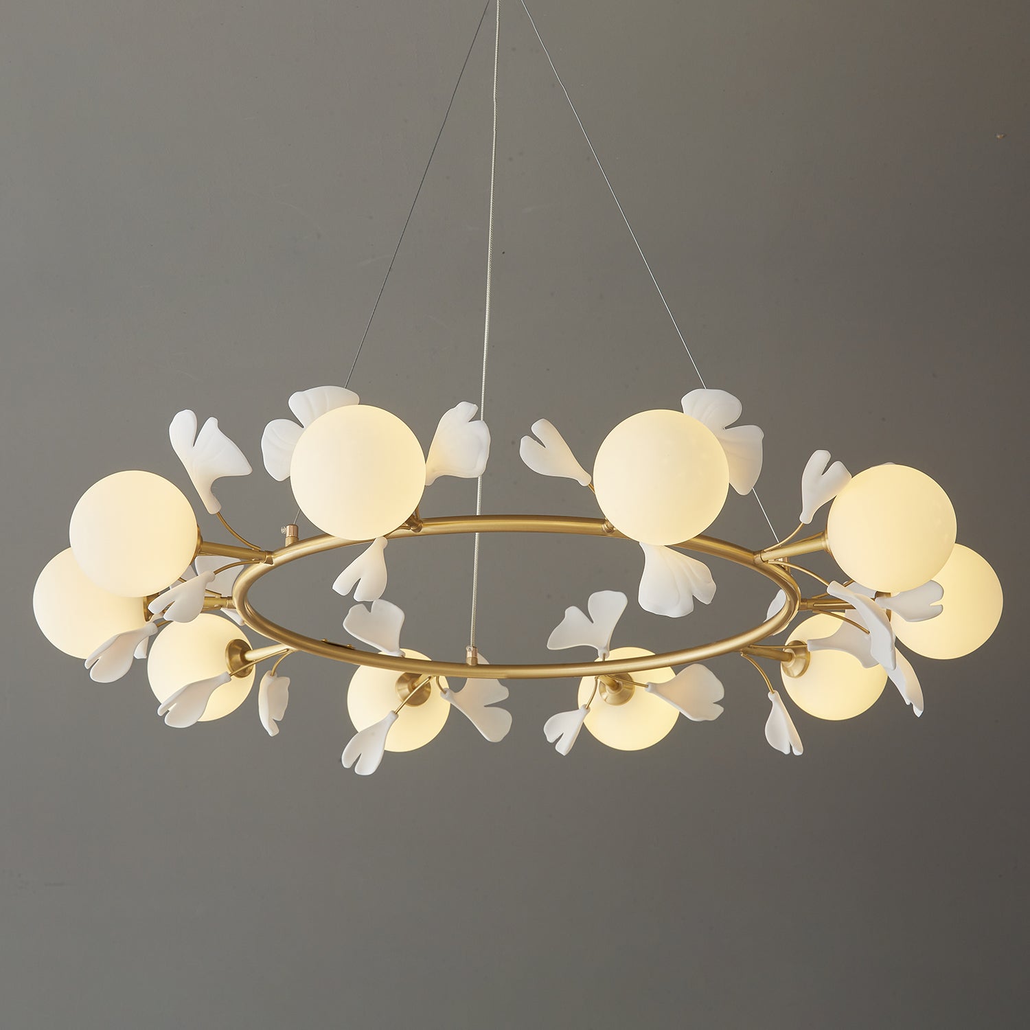 Evenielis Floral Brass Chandelier - Lamp Outdoor