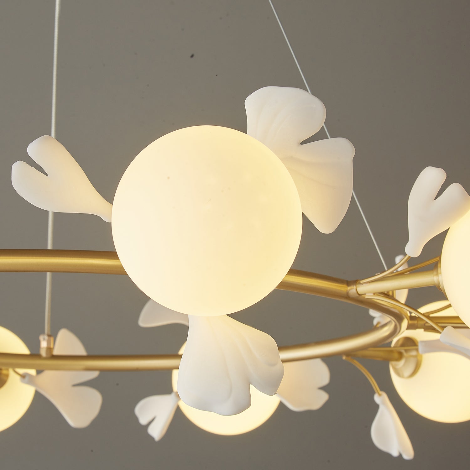 Evenielis Floral Brass Chandelier - Lamp Outdoor